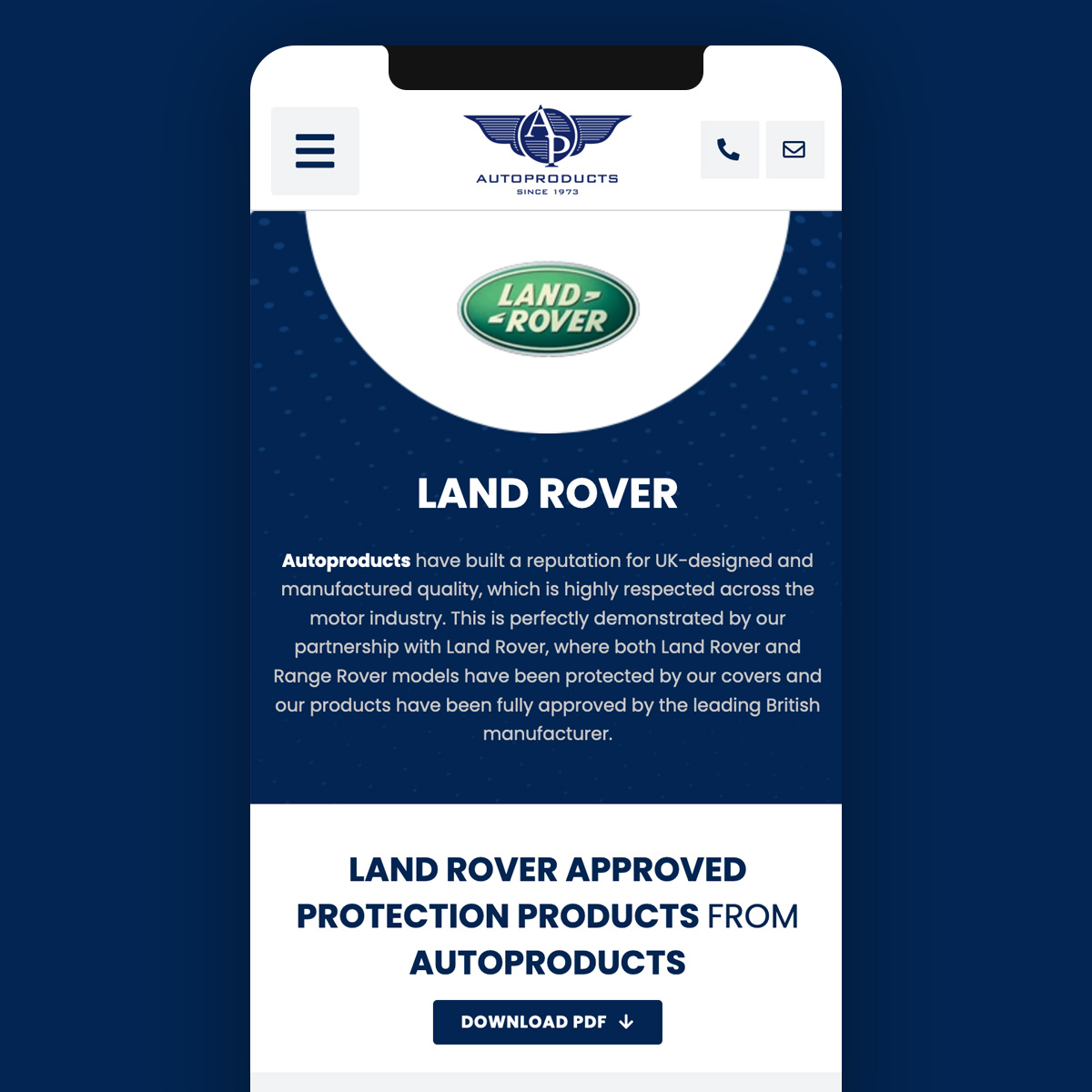 Autoproducts Mobile Land Rover