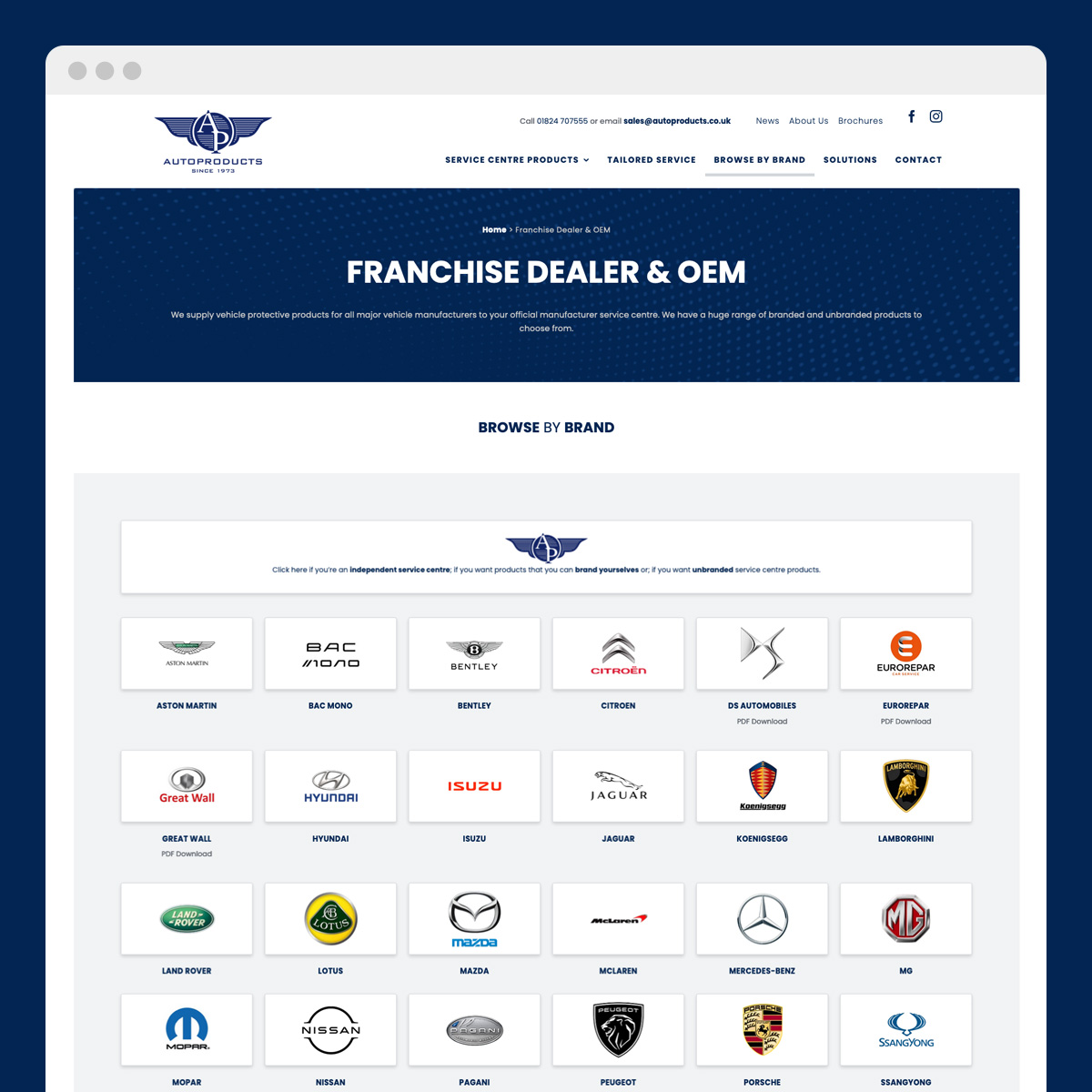 Autoproducts Franchised Dealers & OEMs