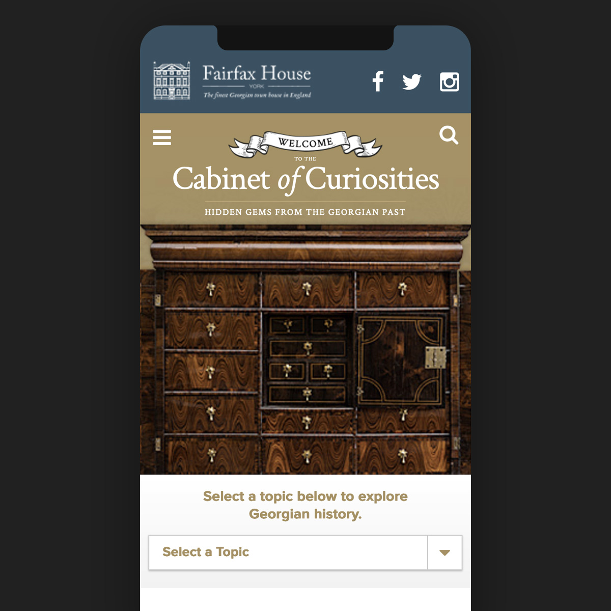 Fairfax House Cabinet of Curiosities - Mobile