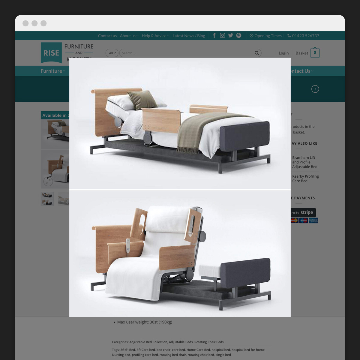 Rise Furniture and Mobility product image popup