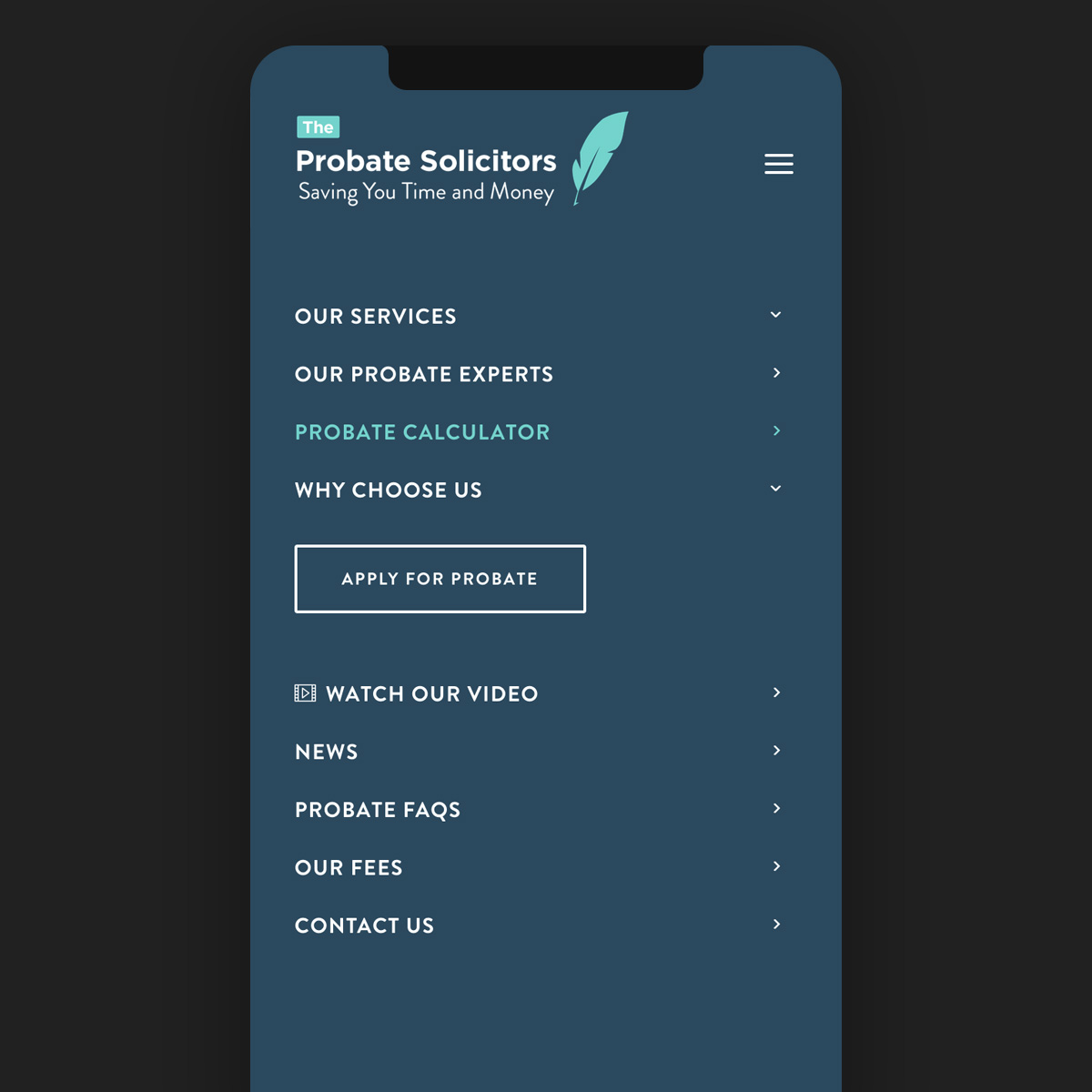The Probate Solicitors Mobile Menu